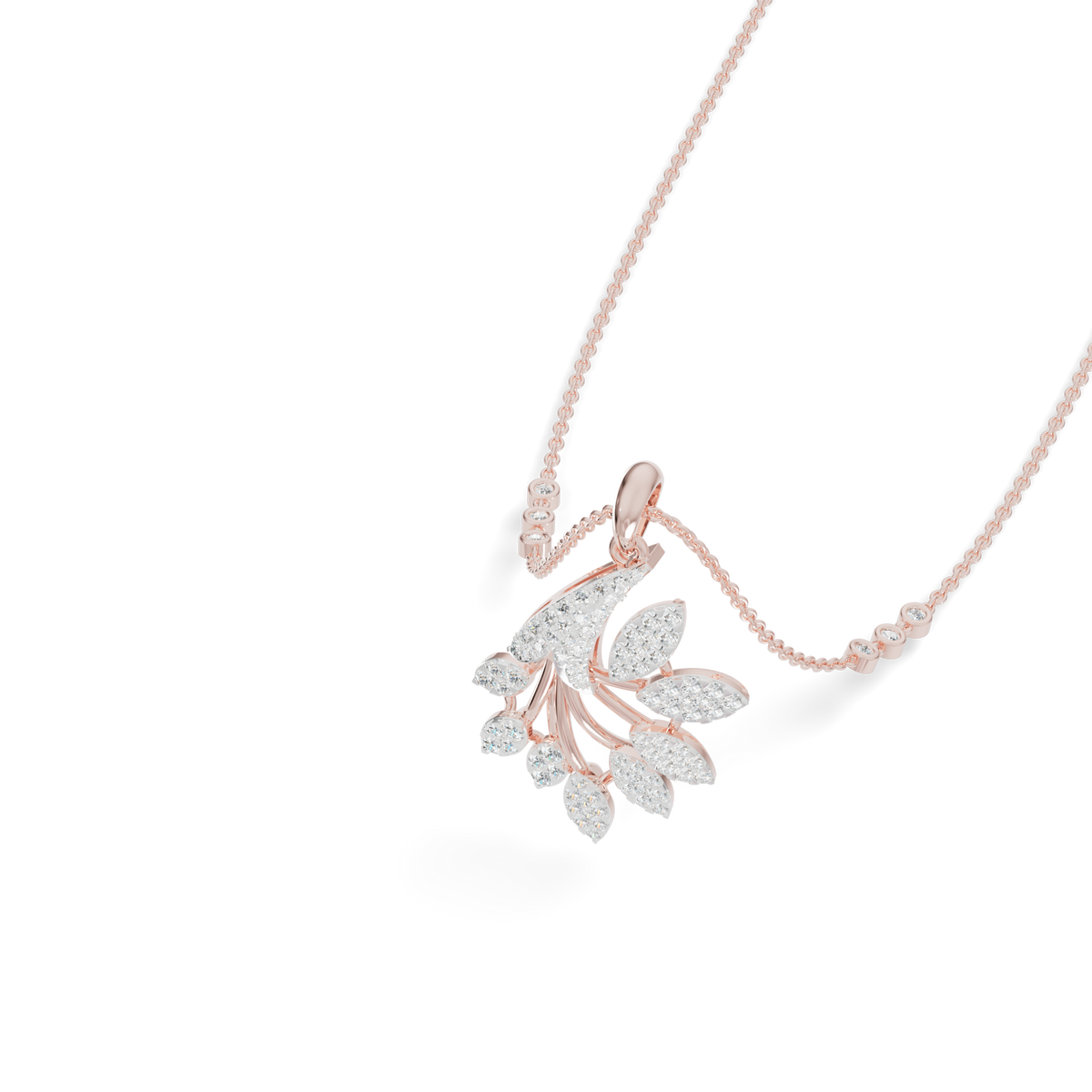 Guru Jewel's Luminous Feather-Motif Crystal Statement Pendant for Her