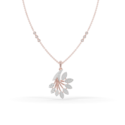 Guru Jewel's Luminous Feather-Motif Crystal Statement Pendant for Her