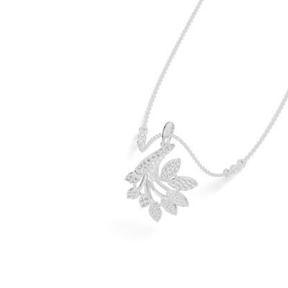 Guru Jewel's Luminous Feather-Motif Crystal Statement Pendant for Her