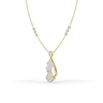 Guru Jewel's Modern Angular Pave-Accented Pendant for Her