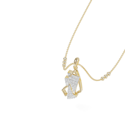 Guru Jewel's Modern Angular Pave-Accented Pendant for Her