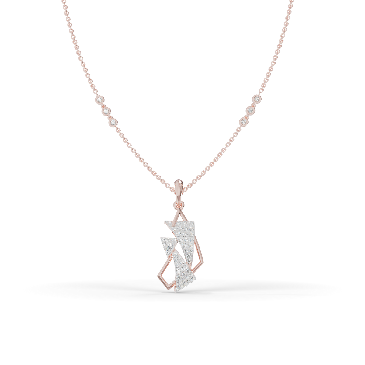 Guru Jewel's Modern Angular Pave-Accented Pendant for Her