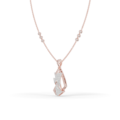 Guru Jewel's Modern Angular Pave-Accented Pendant for Her