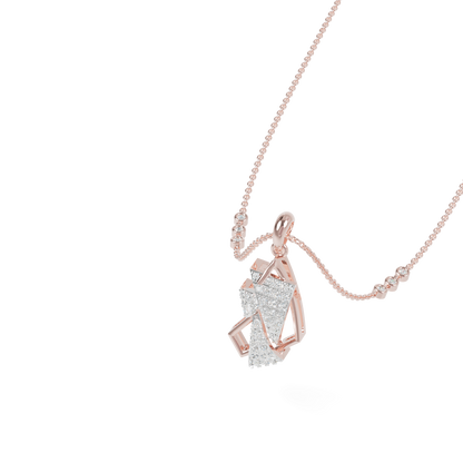 Guru Jewel's Modern Angular Pave-Accented Pendant for Her
