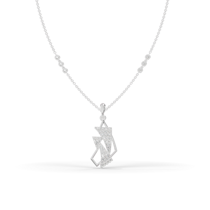 Guru Jewel's Modern Angular Pave-Accented Pendant for Her