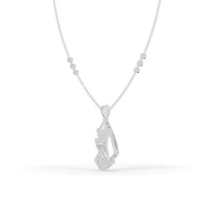 Guru Jewel's Modern Angular Pave-Accented Pendant for Her