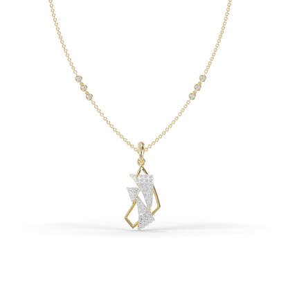Guru Jewel's Modern Angular Pave-Accented Pendant for Her