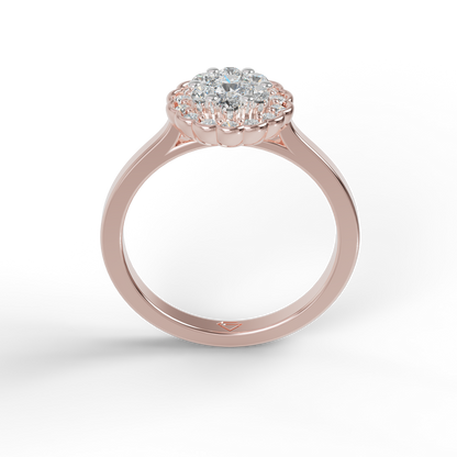 Guru Jewel's Round C.Z Solitaire Diamond Studded Silver Ring For Her