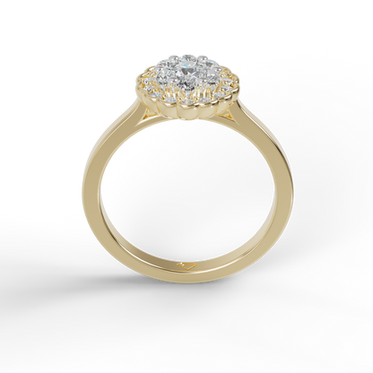 Guru Jewel's Round C.Z Solitaire Diamond Studded Silver Ring For Her