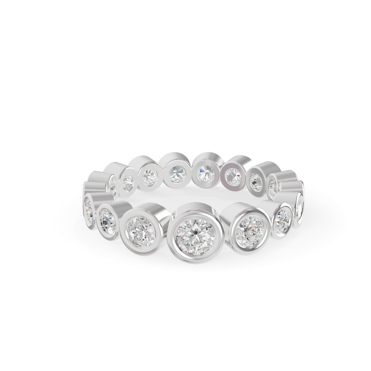 Beauteous Attractive 925 Silver And Round Diamond Studded Ladies Ring For Her