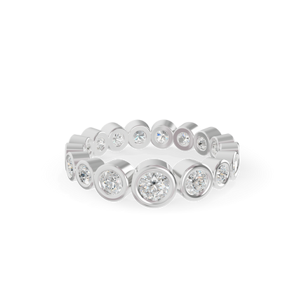 Beauteous Attractive 925 Silver And Round Diamond Studded Ladies Ring For Her