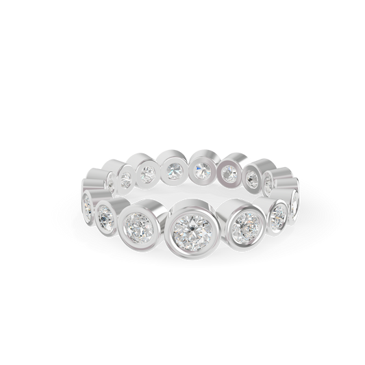 Beauteous Attractive 925 Silver And Round Diamond Studded Ladies Ring For Her