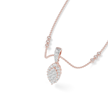 Guru Jewel's Luminous Leaf-Motif Crystal Statement Pendant for Her