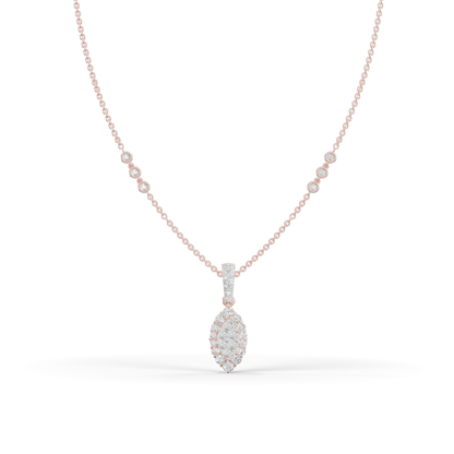 Guru Jewel's Luminous Leaf-Motif Crystal Statement Pendant for Her