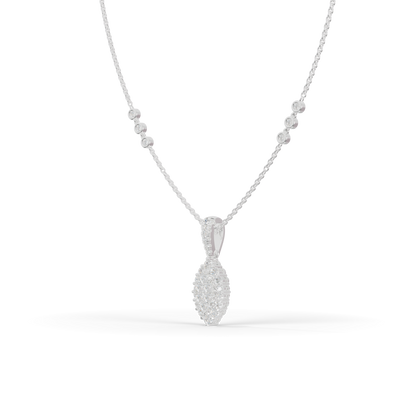 Guru Jewel's Luminous Leaf-Motif Crystal Statement Pendant for Her