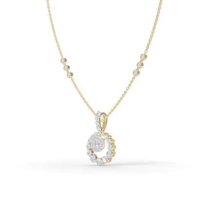 Guru Jewel's Sophisticated Floral-Border Circular Statement Pendant for Her