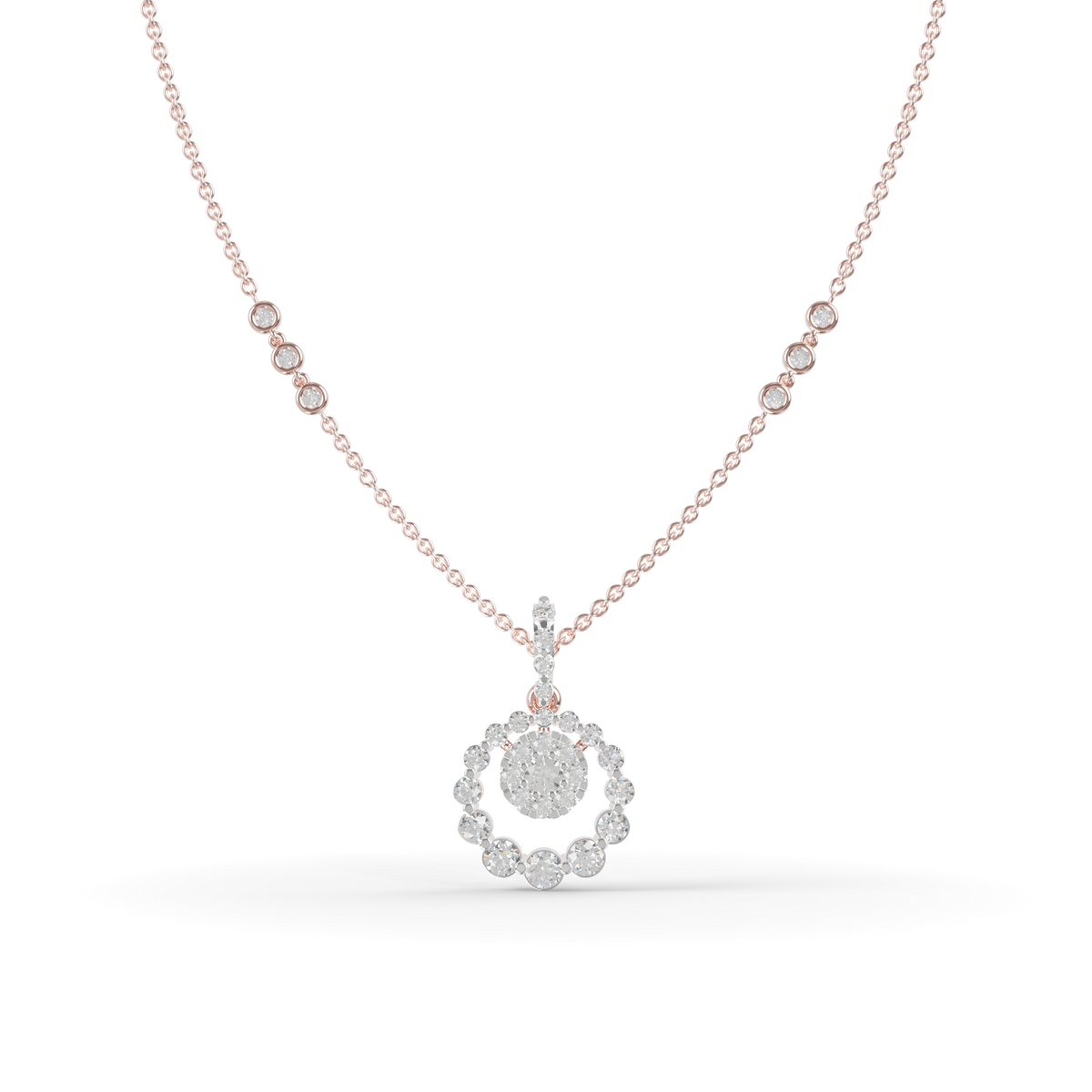 Guru Jewel's Sophisticated Floral-Border Circular Statement Pendant for Her