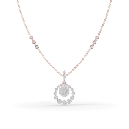 Guru Jewel's Sophisticated Floral-Border Circular Statement Pendant for Her