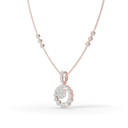 Guru Jewel's Sophisticated Floral-Border Circular Statement Pendant for Her