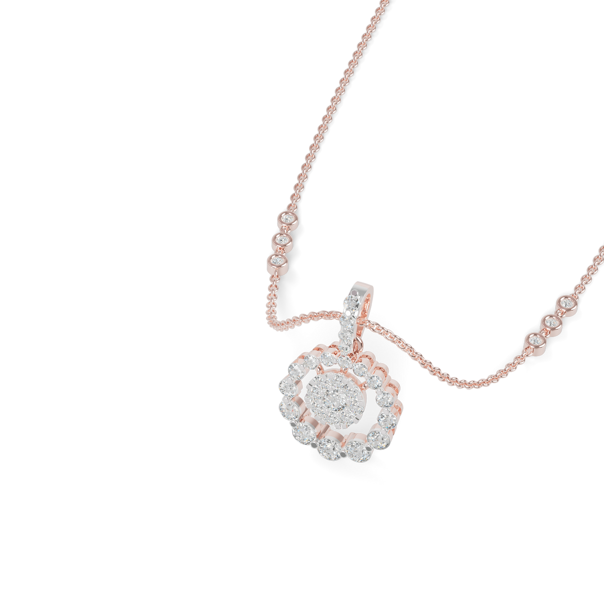 Guru Jewel's Sophisticated Floral-Border Circular Statement Pendant for Her