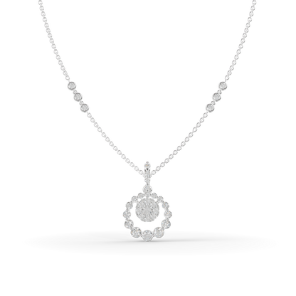 Guru Jewel's Sophisticated Floral-Border Circular Statement Pendant for Her