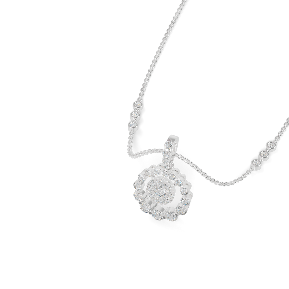 Guru Jewel's Sophisticated Floral-Border Circular Statement Pendant for Her