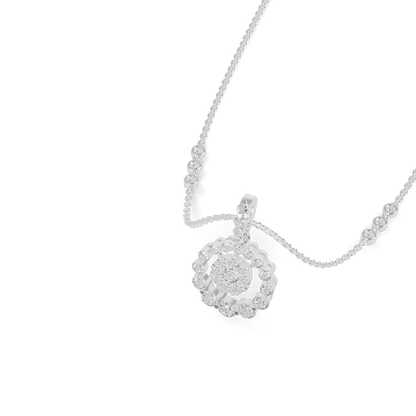 Guru Jewel's Sophisticated Floral-Border Circular Statement Pendant for Her