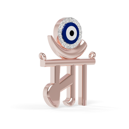 Guru Jewel's Eternal Motherhood Diamond & Evil Eye "Maa" Pendant for Her
