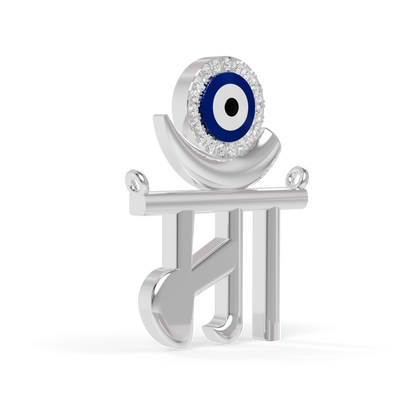Guru Jewel's Eternal Motherhood Diamond & Evil Eye "Maa" Pendant for Her