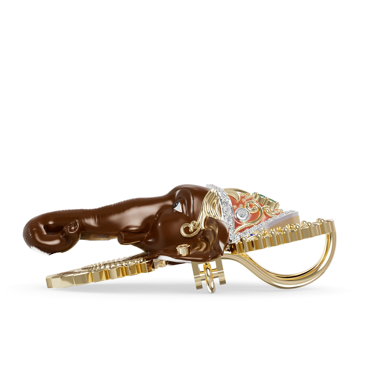 Guru Jewel's Royal Ganesha Gemstone Statement Pendant for Her