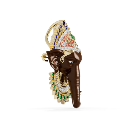 Guru Jewel's Royal Ganesha Gemstone Statement Pendant for Her