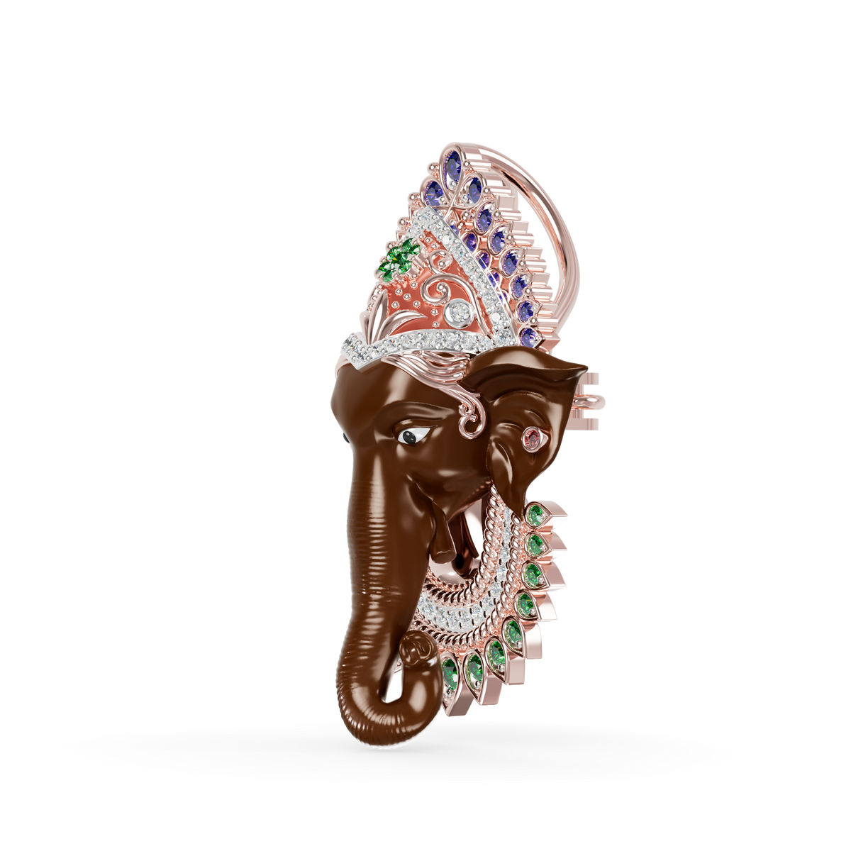 Guru Jewel's Royal Ganesha Gemstone Statement Pendant for Her