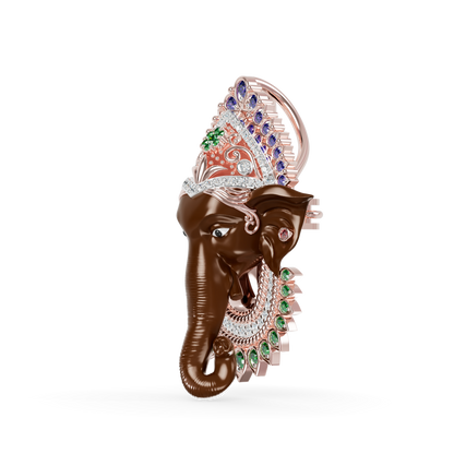 Guru Jewel's Royal Ganesha Gemstone Statement Pendant for Her