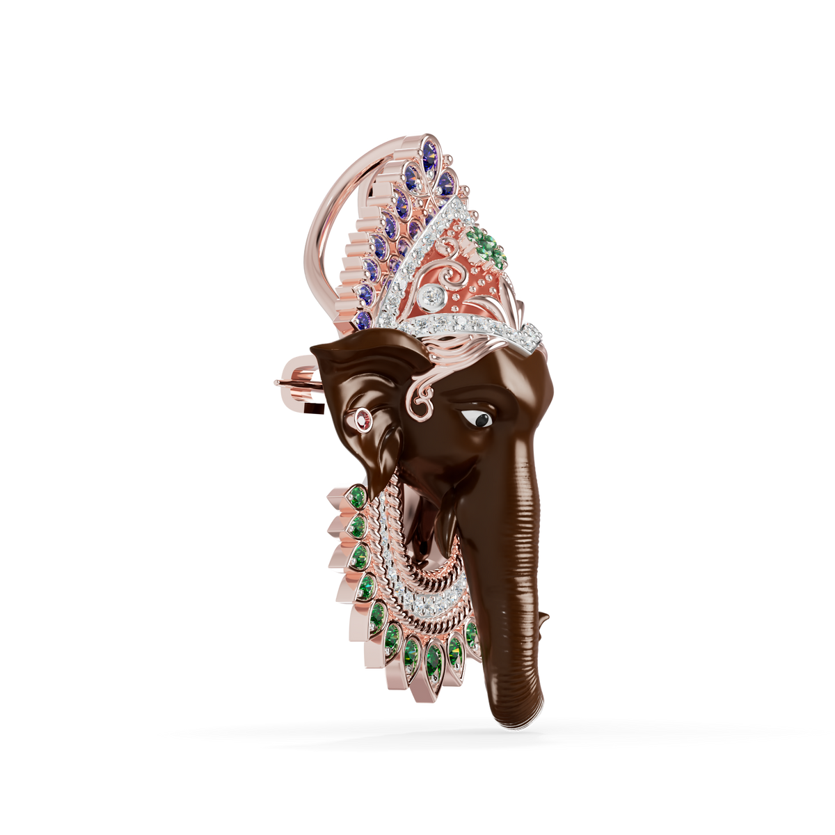 Guru Jewel's Royal Ganesha Gemstone Statement Pendant for Her