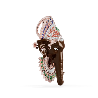 Guru Jewel's Royal Ganesha Gemstone Statement Pendant for Her