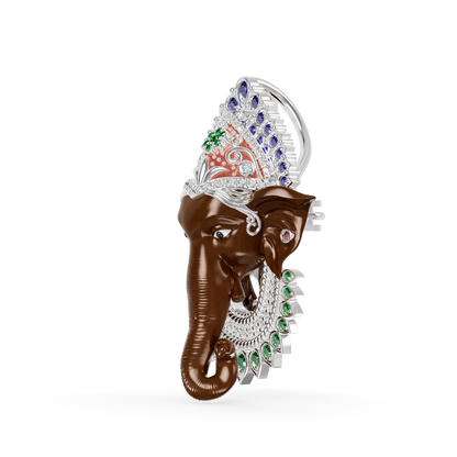 Guru Jewel's Royal Ganesha Gemstone Statement Pendant for Her