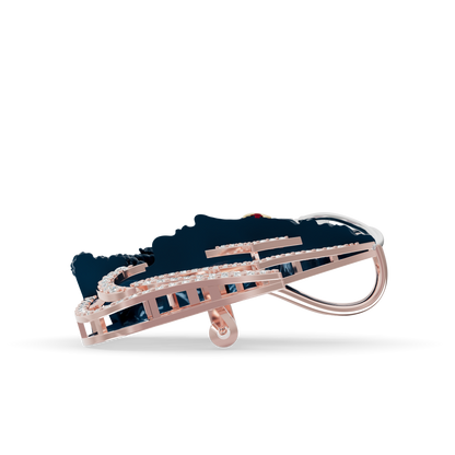 Guru Jewel's Eternal Adiyogi Half-Diamond Silhouette Pendant for Her