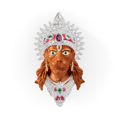 Guru Jewel's The Royal Hanuman Heritage Diamond & Gemstone Pendant for Her