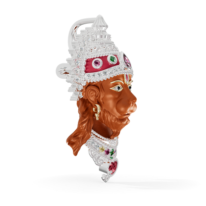 Guru Jewel's The Royal Hanuman Heritage Diamond & Gemstone Pendant for Her