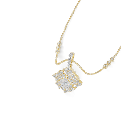 Guru Jewel's Luminous Geometric Block Crystal Statement Pendant for Her