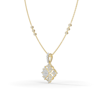 Guru Jewel's Luminous Geometric Block Crystal Statement Pendant for Her