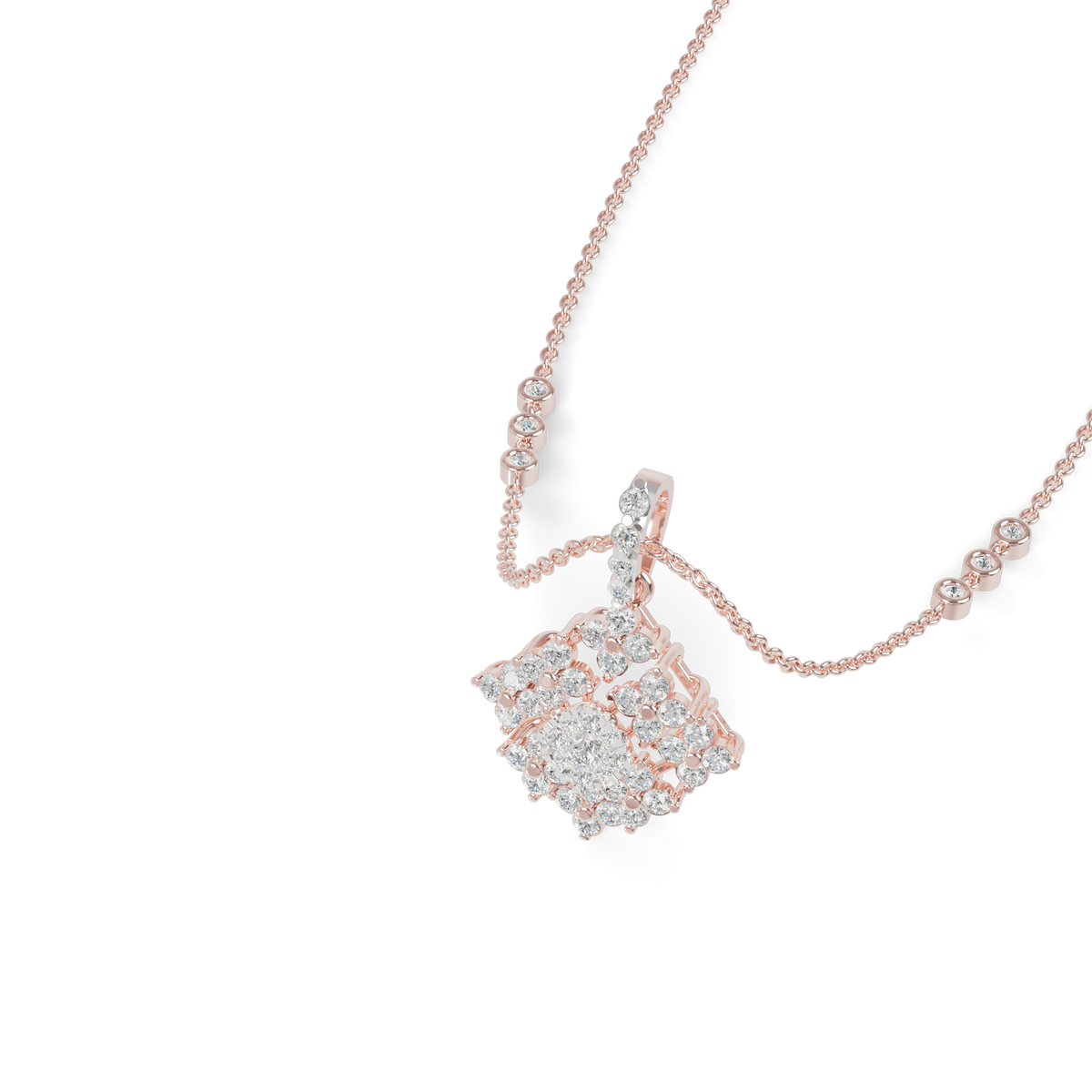 Guru Jewel's Luminous Geometric Block Crystal Statement Pendant for Her