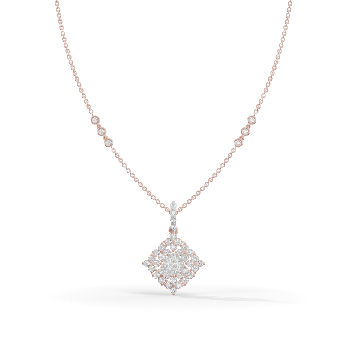 Guru Jewel's Luminous Geometric Block Crystal Statement Pendant for Her