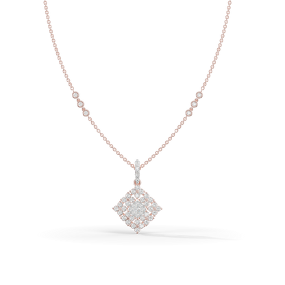 Guru Jewel's Luminous Geometric Block Crystal Statement Pendant for Her