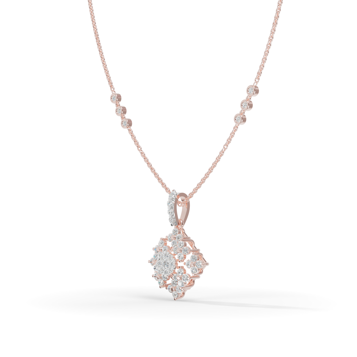 Guru Jewel's Luminous Geometric Block Crystal Statement Pendant for Her