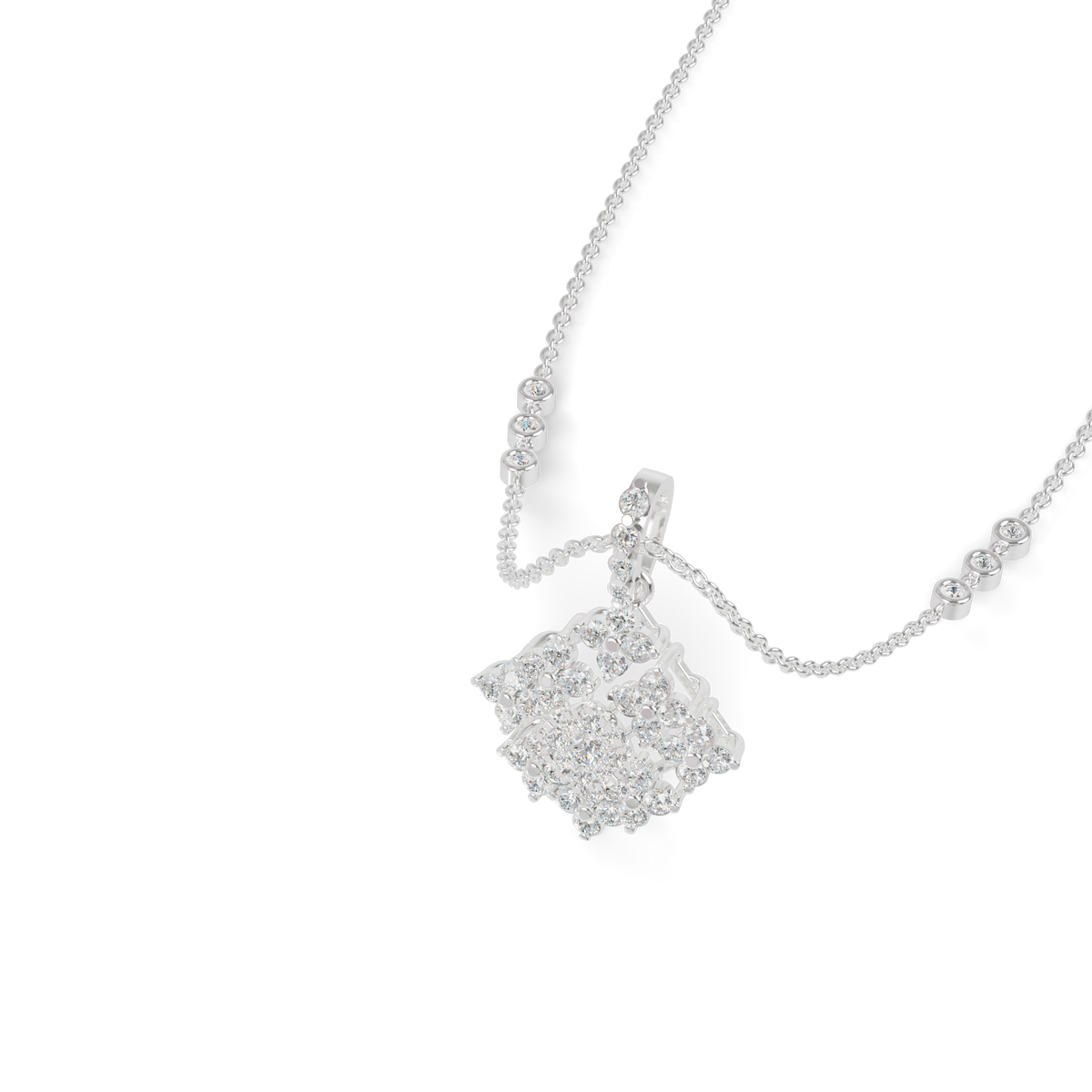 Guru Jewel's Luminous Geometric Block Crystal Statement Pendant for Her