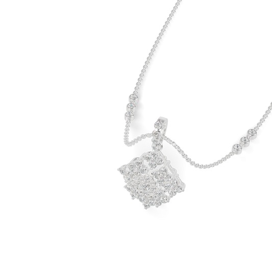 Guru Jewel's Luminous Geometric Block Crystal Statement Pendant for Her