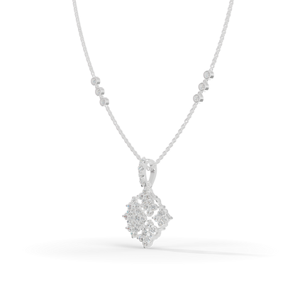 Guru Jewel's Luminous Geometric Block Crystal Statement Pendant for Her