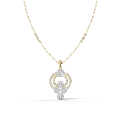 Guru Jewel's Luminous Curved Arch Crystal Statement Pendant for Her