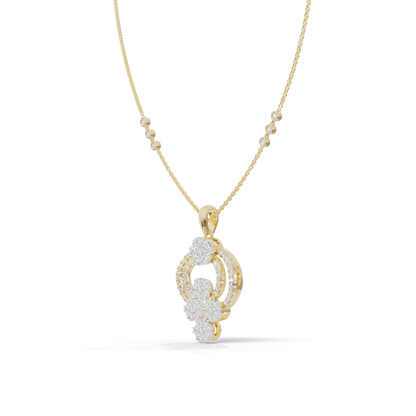 Guru Jewel's Luminous Curved Arch Crystal Statement Pendant for Her